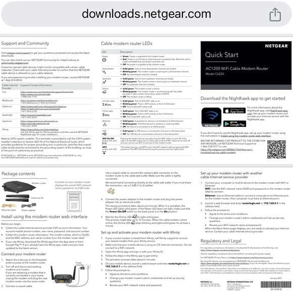 AC 1200 WiFi Cable Modem Router - 802.11 ac Dual Band Gigabit - Up to 340 Mbps - Picture 3 of 16
